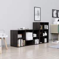 Hexa Engineered Wood Bookshelf Multipurpose Storage Rack in Flower Wenge Colour