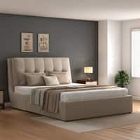Bornholm Upholstered Bed Size Queen Color Beige