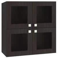 Romano Wall Mounted Glass Display Cabinet in Antique Ebony Colour