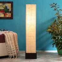 Chris White Cotton Shade Floor Lamp
