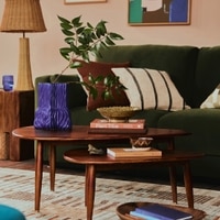 Abel Solid Wood Coffee Table in Brown Colour