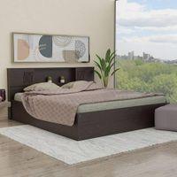 Horae Solid Wood King Size Drawer Storage Bed In Melamine Finish