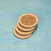 Ireka Home Jute Bloom Coaster Set – Handcrafted Jute Coasters (Set of 4)