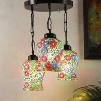 Albert Multicolour Glass Cluster Hanging Light