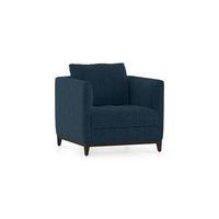 Florence Premium 1 Seater Fabric Sofa in Indigo Blue Colour