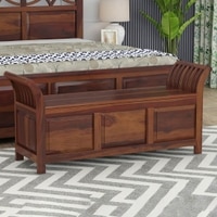 Syan Solid Wood Bench in Provincial Teak Finish