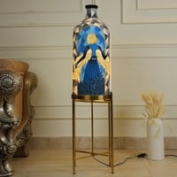 Angel Girl Foldable Metal Electric Floor Lamp in White Colour