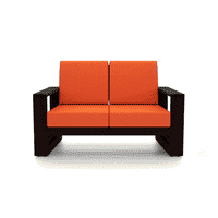 Parson 2 Seater Wooden Sofa  In American Walnut Finish (Lava)