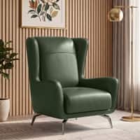 Aile Lounge chair In Olive Leatherette