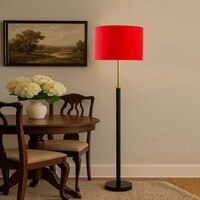 Devansh Wood & Metal Floor Lamp