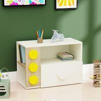 Building Blocks Storage Unit In White & Oak Colour