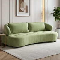 Henry Boucle 3 Seater Sofa in Pista Green  Color