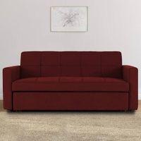 Medas 3 Pull Out Sofa Cum Bed In Maroon Colour