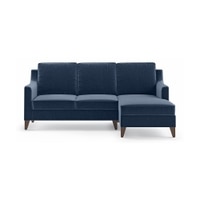 Abbey Sectional Sofa (Colour : Lapis Blue, Cushion : Hard, Seater : Right Aligned 2 Seater + Right Aligned Chaise)