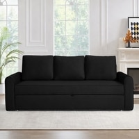 Clevam 3 Seater Pull Out Sofa cum Bed  in Black Colour