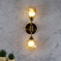Caleb Amber Thumb Pressed Wall double Glass Sconce