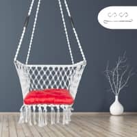 Swingzy Premium Large Trapezium Single Seater Swing Chair White