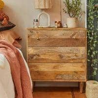 Philip Mango Wood Chest Of Drawers In Natural Finish