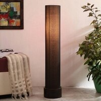 Chad Black Cotton Shade Floor Lamp