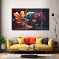 The Castle Decor Abstract Art Multiple Frame Wall Art Design 6 27x48 Inch