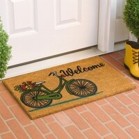 Luxe Home 100% Natural Coir Doormat Bicycle Print Design (71x45 cm)