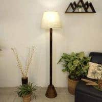 Brice Beige Jute Floor Lamp with Beige Jute Base