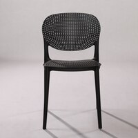 Kepler Brooks Serena Cafeteria Dining Chair in Black Colour