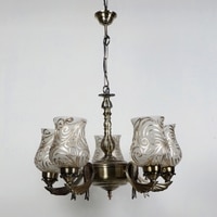 Devansh Gold Antique Wall Mounted Lamp With Off-White Cotton Shade