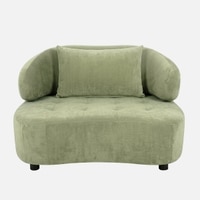 Henry Boucle 1 Seater Sofa in Pista Green  Color