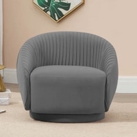 Lorna Fabric Accent Chair in Grey Colour