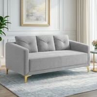 Arab Velvet 3 Seater Sofa Grey Color