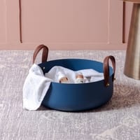 Blue Gleam Medium Metal Basket