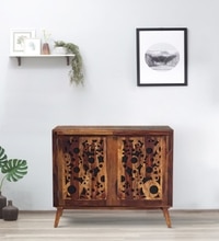 Lifty  Sheesham Wood Cabinet In Provincial Teak Finish