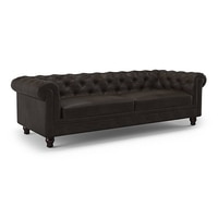 Winchester 4 Seater Leatherette Sofa in Chocolate Colour