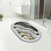 Luxe Home Swirl Design Rubber Doormat-(35x58 cm)