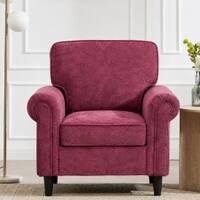 Aerial Boucle Arm Chair Wine Colour