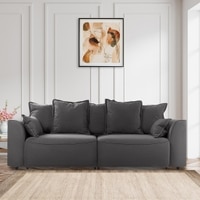 Leon 3 Seater Pull Out Sofa cum Bed  in Dark Grey Colour
