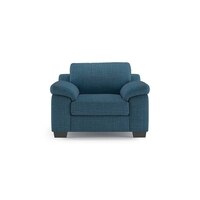 Esquel Luxe 1 Seater Fabric Sofa in Colonial Blue Colour