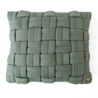 Basket Knit Honey Dew Cushion Cover  16X16 Inches