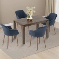 Atlas Solid Wood 4 Seater Dining Table With Rochelle Lounge Chairs
