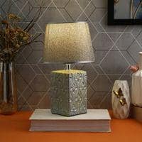 Grey Rectangular Base Table Lamp