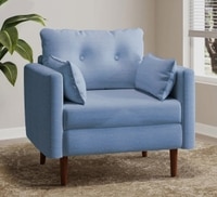 Arihana Fabric Arm Chair in Blue Color