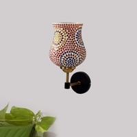 Devansh Metal Electric Wall Light in Black Colour with Multi Shade Count of 1 Light