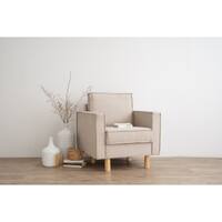 Scandinavian Nexon One Seater Sofa Natural Wood Finish