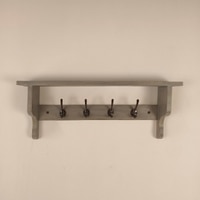 Brentwood Wooden Wall Shelf Organiser With Key Holders