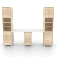 Dynamo 2 Seater Study Table  Oak In oak Colour