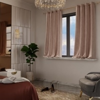 Stoa Paris Velvet Curtains for Window, Premium Dim-Out Curtain for Pack of 2, Date Night - Parisian Blush