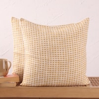 Girnar Set Of 2 Cushion Covers With Yellow Colour
