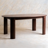 Twilight Solid Wood Four Seater Dining Table in Brown Colour