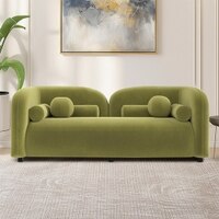 Homro Velvet 2 Seater Sofa in Mint Green Colour